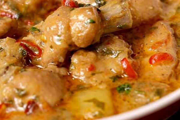 Easy and Healthy Chicken Stew, homemade and freshly served
