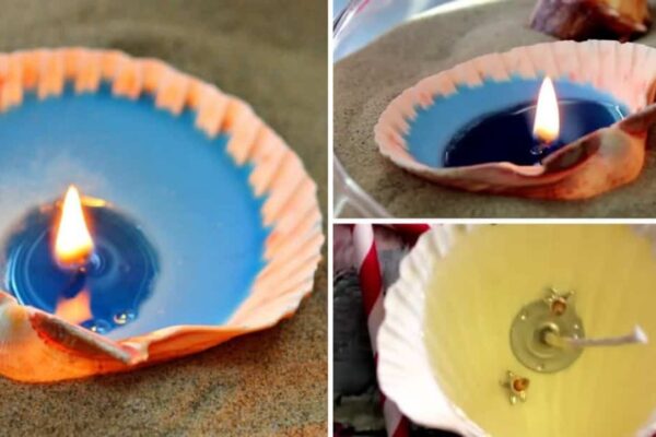 Finished Easy DIY Seashell Candles | Perfect Gift or Giveaway, a completed DIY project