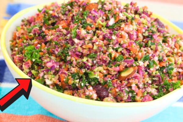 Easy and Light Chopped Salad, homemade and freshly served
