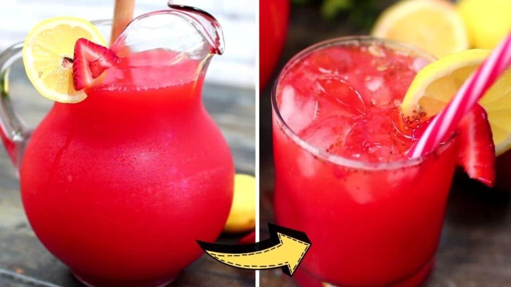 Easy, Delicious, and Refreshing Strawberry Lemonade, homemade and freshly served