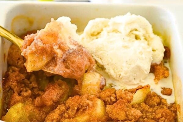 Easy-to-Make Apple Brown Betty for Two, homemade and freshly served