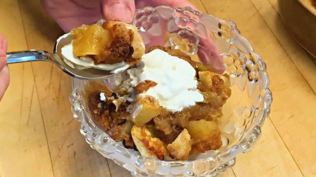 Easy Apple Brown Betty Using Leftover Pastry, homemade and freshly served
