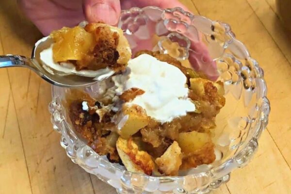 Easy Apple Brown Betty Using Leftover Pastry, homemade and freshly served