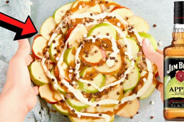 Quick & Easy Apple Nachos, homemade and freshly served