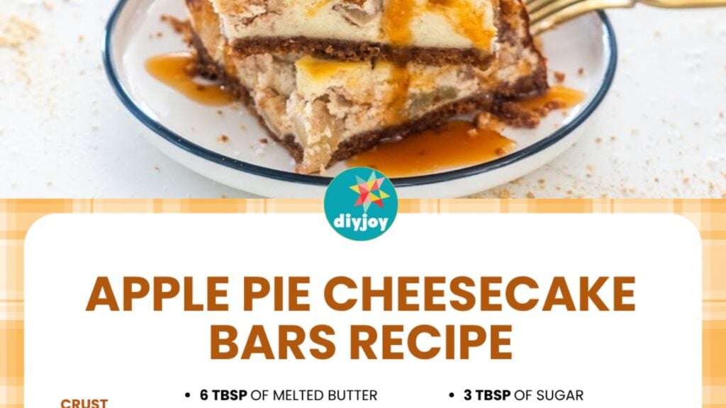 Easy-to-Make Apple Pie Cheesecake Bars, homemade and freshly served