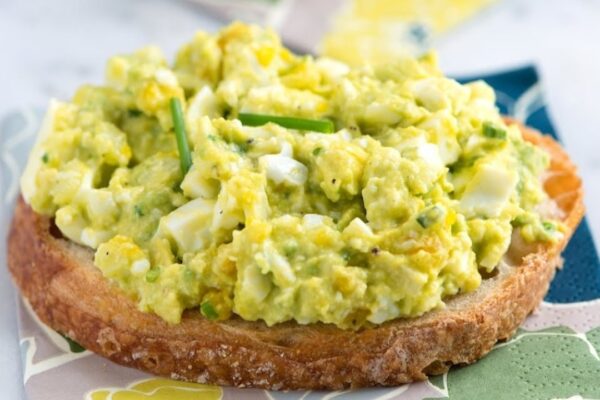 Easy Avocado Egg Salad, homemade and freshly served