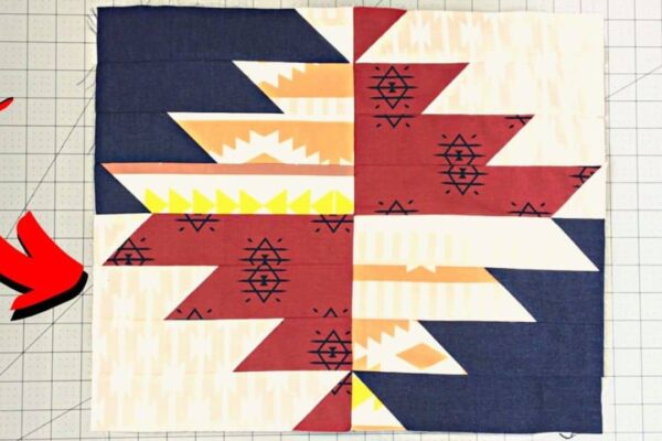 Finished Simple Aztec Quilt Block (with Free Pattern), a completed DIY project