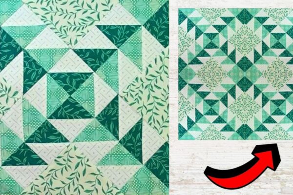 Finished Easy-to-Make Baby Boom Quilt Block, a completed DIY project