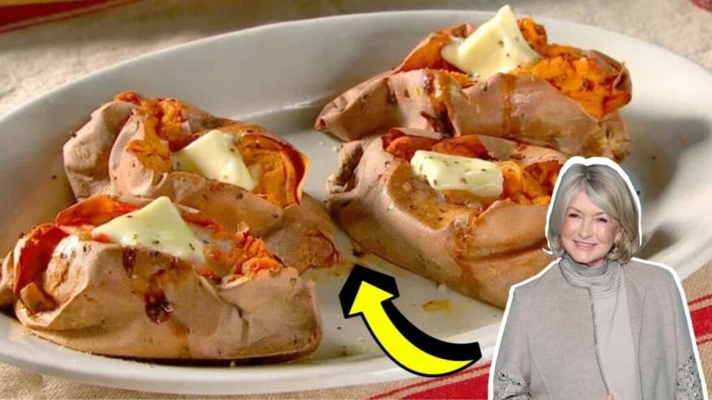 Martha Stewart’s Baked Sweet Potato, homemade and freshly served