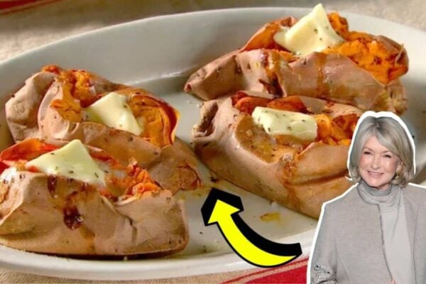Martha Stewart’s Baked Sweet Potato, homemade and freshly served