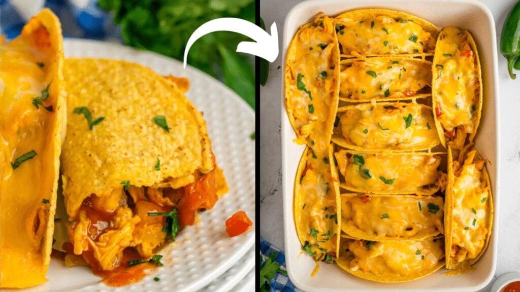 Easy Baked Tacos, homemade and freshly served