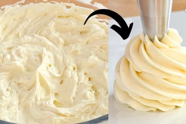 Easy 5-Ingredient Banana Buttercream, homemade and freshly served