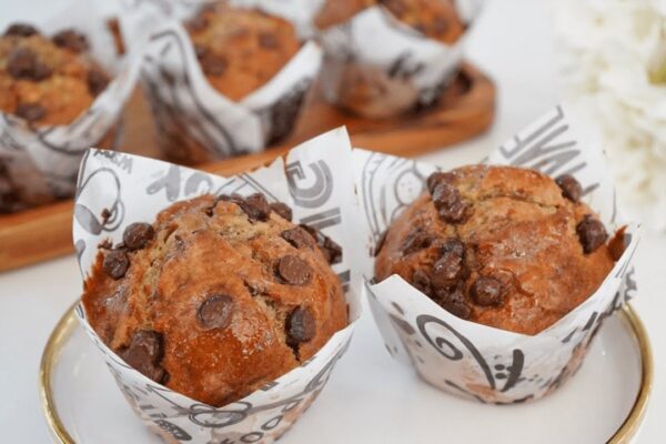 Easy Banana Muffin, homemade and freshly served