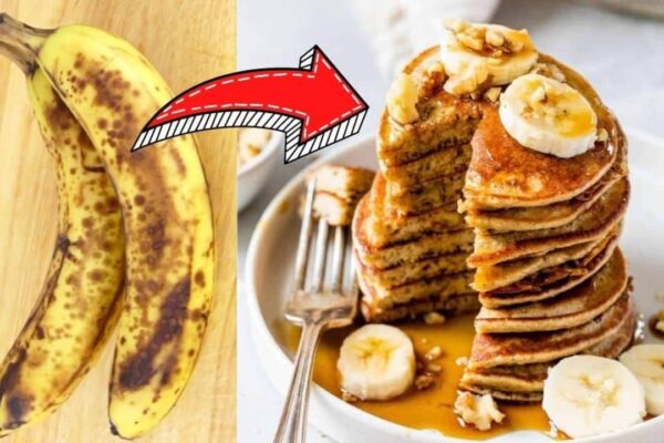 Easy Banana Oatmeal Pancakes, homemade and freshly served