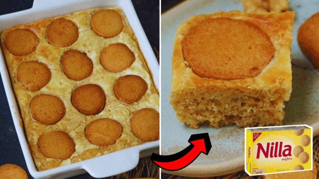 Easy Banana Pudding Brownies, homemade and freshly served
