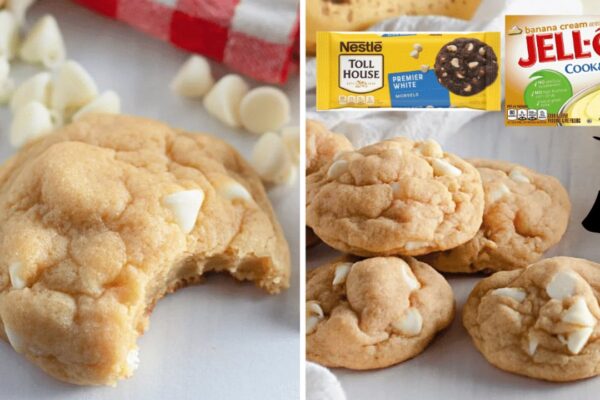 Easy Banana Pudding Cookies, homemade and freshly served