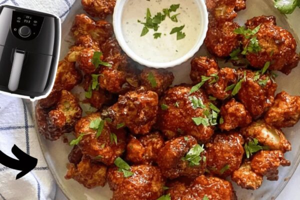 Easy Air Fryer BBQ Cauliflower Wings, homemade and freshly served