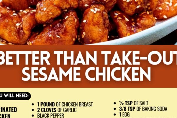 Easy Better Than Take-Out Sesame Chicken, homemade and freshly served