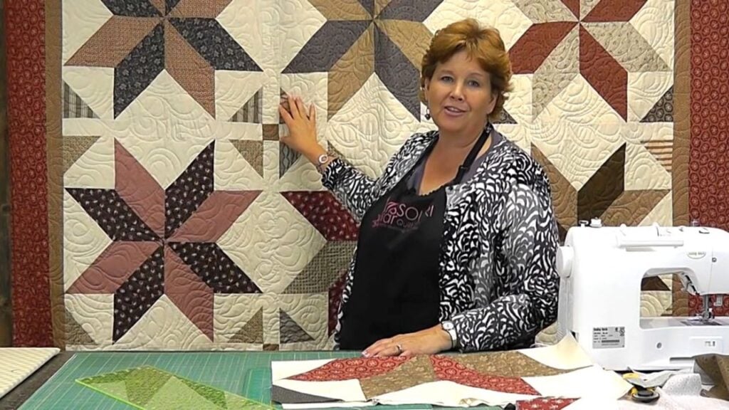 Finished Jenny Doan’s Big Star Quilt, a completed DIY project