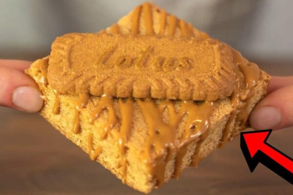 Easy Mouthwatering Biscoff Brownies, homemade and freshly served