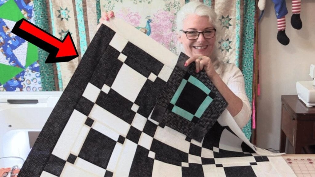 Finished Easy Black and White Diner Quilt, a completed DIY project