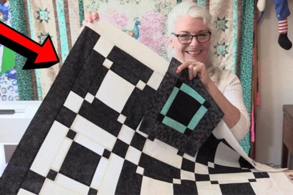 Finished Easy Black and White Diner Quilt, a completed DIY project