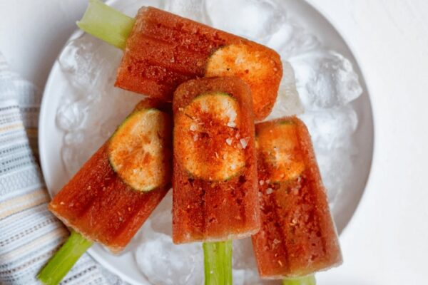Easy Bloody Mary Popsicles, homemade and freshly served