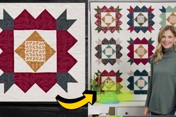 Finished Easy Bloom Quilt for Beginners, a completed DIY project