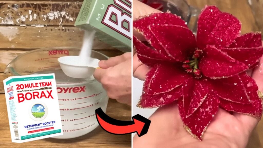 Finished Easy Borax Christmas Ornament Hack, a completed DIY project