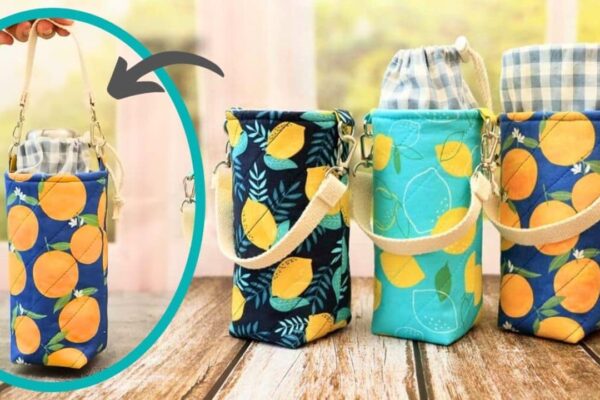 Finished Easy Bottle Bag, a completed DIY project