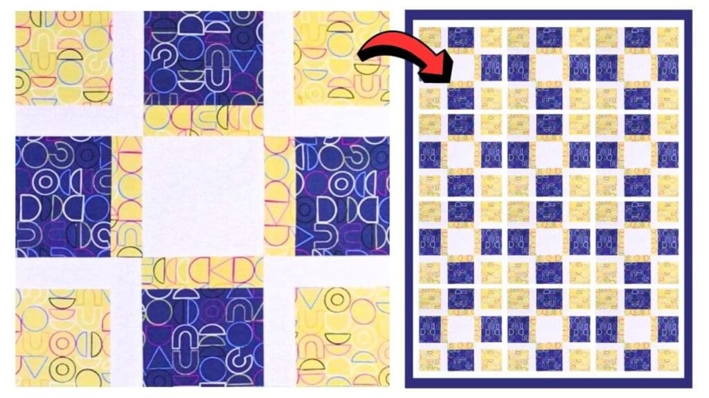 Finished Beginner-Friendly Boxes Quilt Block (with Free Pattern), a completed DIY project