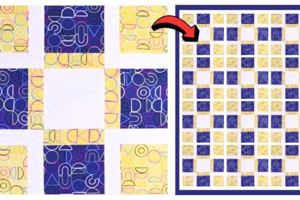 Finished Beginner-Friendly Boxes Quilt Block (with Free Pattern), a completed DIY project