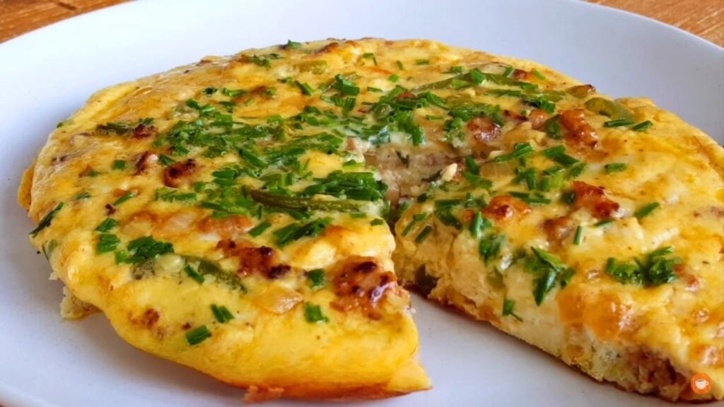 Easy Breakfast Sausage Frittata, homemade and freshly served