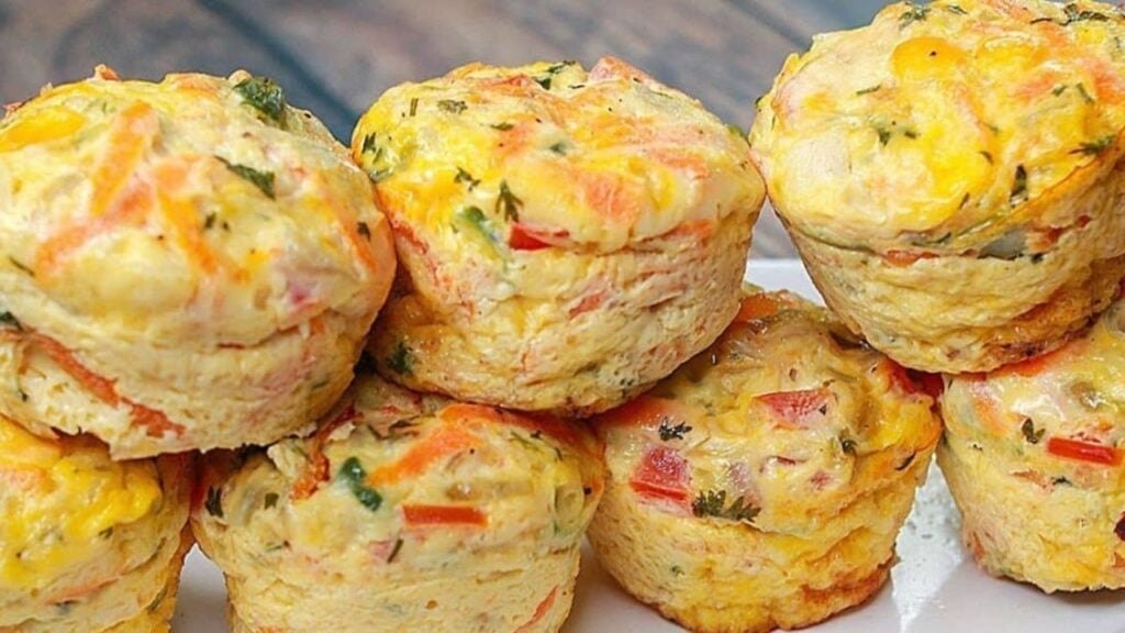 Easy Breakfast Vegetable Egg Cups, homemade and freshly served