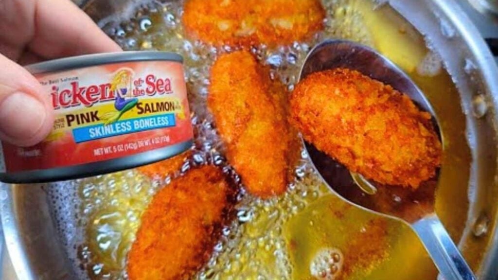 Easy-to-Make Salmon Croquettes with Canned Salmon, homemade and freshly served
