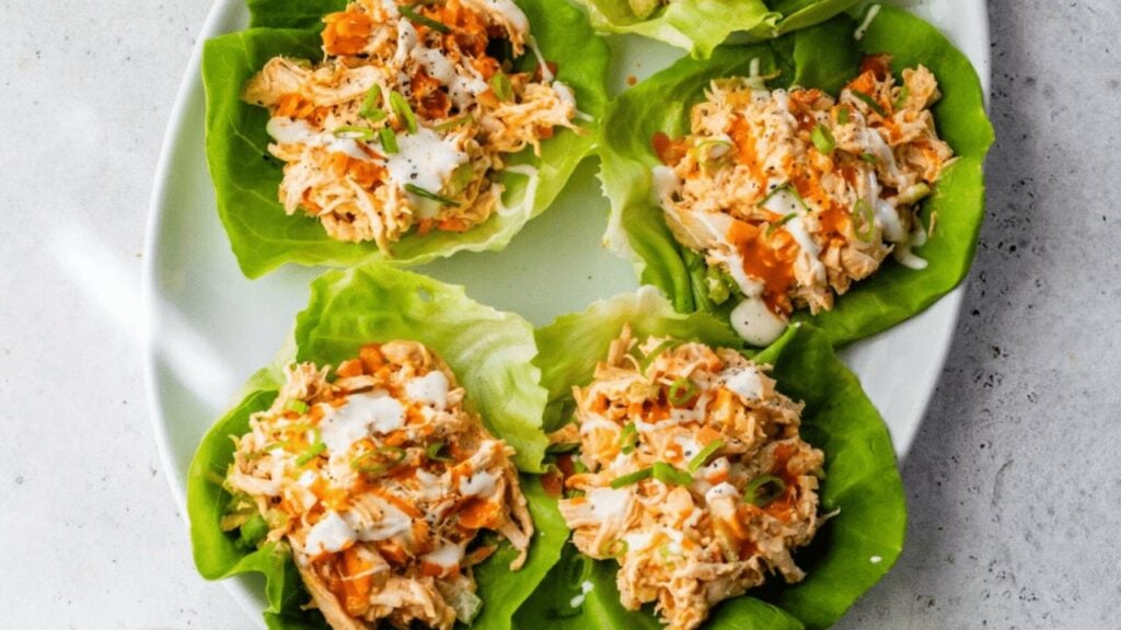 Healthy Buffalo Chicken Salad, homemade and freshly served