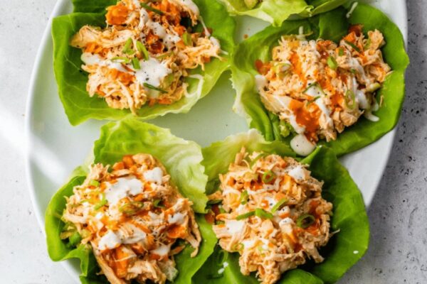 Healthy Buffalo Chicken Salad, homemade and freshly served