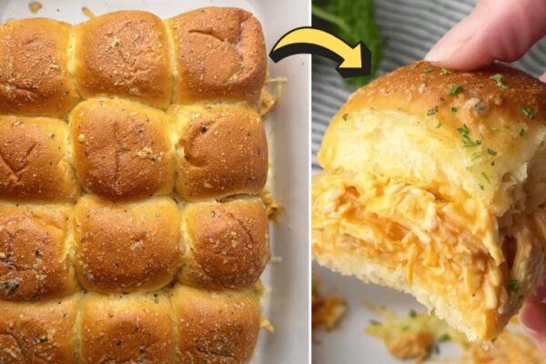 Easy Buffalo Chicken Sliders, homemade and freshly served