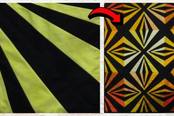 Finished a Burst Quilt Block, a completed DIY project