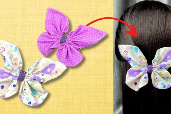 Easy Butterfly Bow Hair Clip, homemade and freshly served