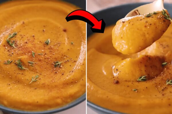 Award-Winning Butternut Squash Soup, homemade and freshly served