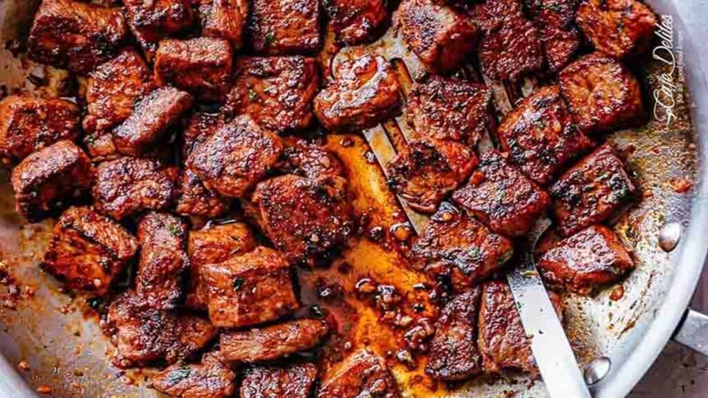 Easy Cajun Butter Steak Bites, homemade and freshly served