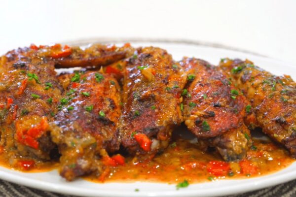 Easy Cajun Smothered Turkey Wings, homemade and freshly served