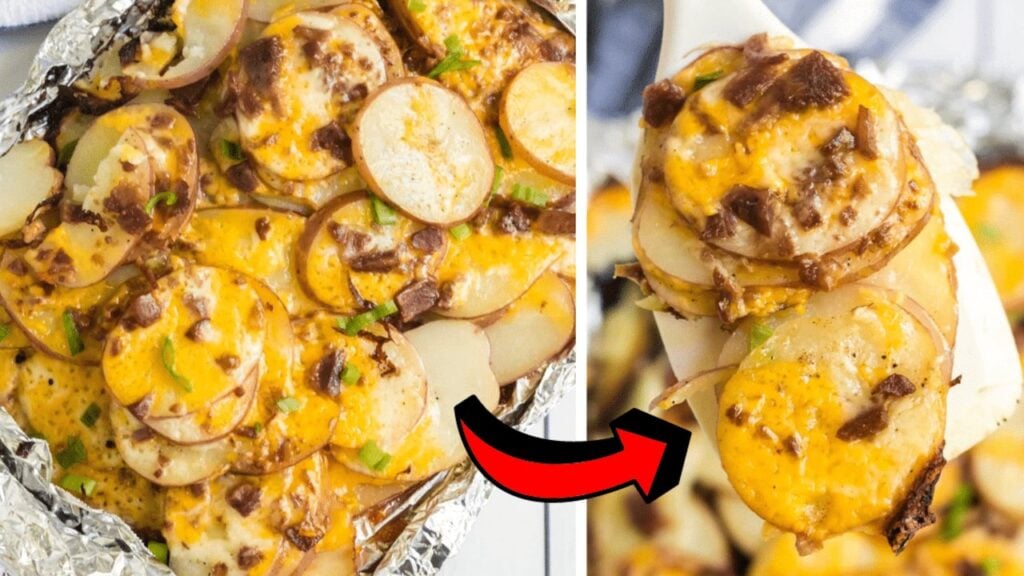 Super Easy Campfire Potatoes, homemade and freshly served