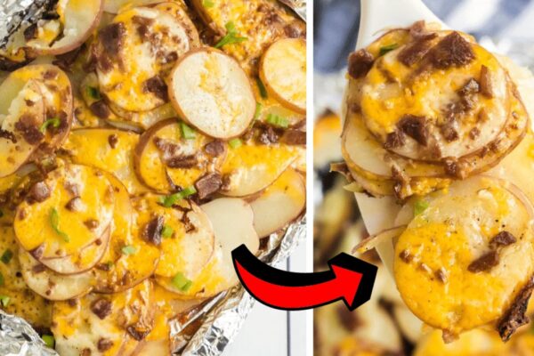 Super Easy Campfire Potatoes, homemade and freshly served
