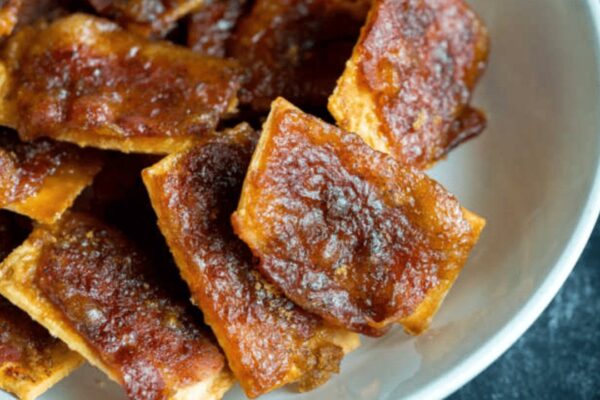 Easy 5-Ingredient Candied Bacon Crackers, homemade and freshly served