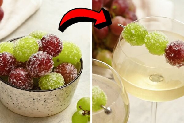 Easy Candied Cocktail Grapes, homemade and freshly served