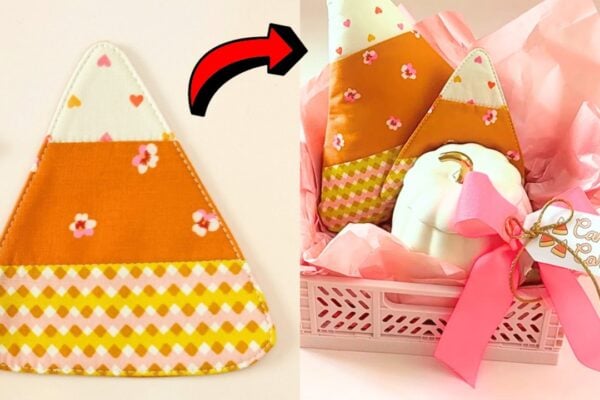 Easy Candy Corn Coaster Sewing, homemade and freshly served