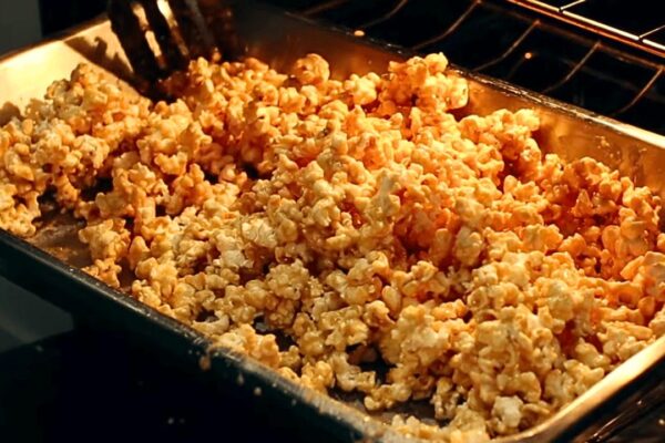 Delicious Caramel Corn, homemade and freshly served