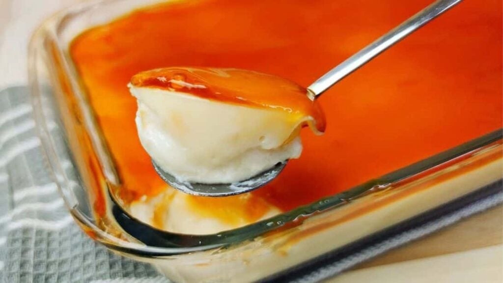 Easy 4-Ingredient Caramel Pudding, homemade and freshly served